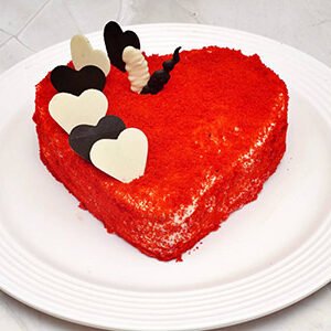 Signature Red Velvet Heart Shape Cake