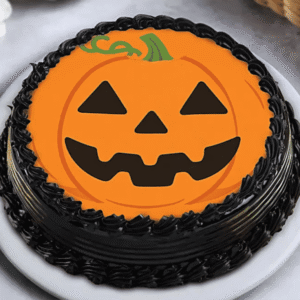 Chocolate Truffle Spooky Pumpkin Cake